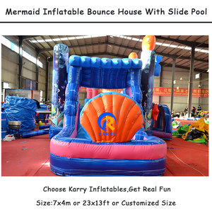 Nouvelle structure gonflable commerciale La <span class=keywords><strong>Petite</strong></span> Sirène avec toboggan aquatique et piscine, château gonflable pour enfants, idéale pour la location événementielle - Product Image 2