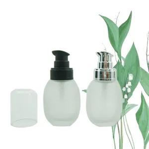 G0060 30ml oval foundation glass bottle with pump