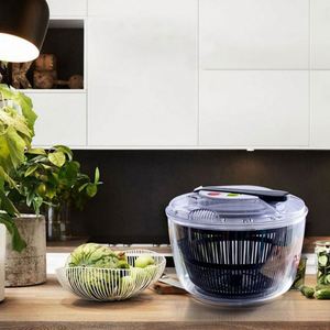 Exprimidor de Frutas y Verduras de Plástico de Gran Capacidad para el Hogar, con Operación de una Sola Mano, Secador de Ensaladas - Product Image 6