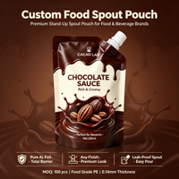 Pochette souple personnalisée avec bec verseur pour sauces alimentaires, en aluminium haute barrière, anti-fuite, réutilisable, pour emballage alimentaire liquide 200ml