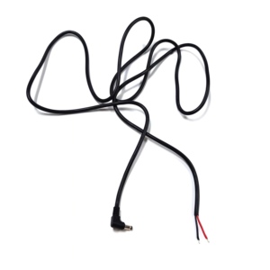 Câble <span class=keywords><strong>d</strong></span>'alimentation DC à <span class=keywords><strong>angle</strong></span> droit de 90 degrés, fil 16AWG DC5525 (5,5x2,5 mm) avec fiche mâle vers extrémités étamées - Product Image 3