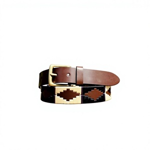 Handmade Men's Vintage Square Casual Belts Buckle Durable Eco Friendly Genuine Leather Polo Belt Luxury Gift Custom Logo Print - Product Image 2