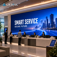 Pantalla LED Interior P1.25 para Información en Centros de Servicio con Alta Definición y Paso Fino, Proyecto Comercial de Instalación Fija