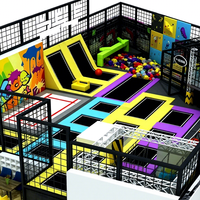 Parc d'attractions commercial, grand centre de jeux d'intérieur, équipement de jeux souples, parc de trampolines pour enfants et adultes