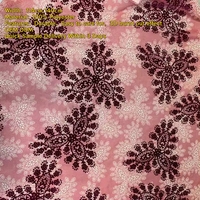 Tissu en velours jacquard personnalisé en gros, imprimé dévoré, motif floral, 100 % polyester, avec reflets dorés