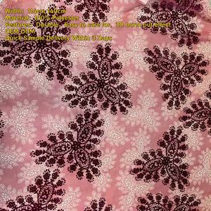 Оптовая продажа, жаккардовая Золотая яркая велюровая ткань с принтом выгорание, 100 полиэстер, бархатная цветочная ткань - Product Image 2