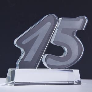 تصميم على شكل أرقام عربية ، 5/10/15/20 سنة ، ذكرى سنوية ، بلورة الكريستال ، تذكارات تذكارية ، هدية - Product Image 4