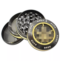 JUJI vente en gros de moulins à herbes diamètre 52mm alliage de zinc mode petit animal insertion diamant araignée broyeur d'herbes pour cadeau