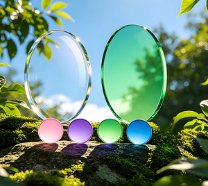<span class=keywords><strong>Lentes</strong></span> Fotocromáticas Verdes/Rosas/Azules/Moradas de Venta Caliente 1.56 HMC con Filtro de Luz Azul, <span class=keywords><strong>Lentes</strong></span> Ópticas al por Mayor - Product Image 1