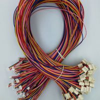 Kabel Harness Multi-Warna Kustom dengan Konektor Plastik Putih Jantan dan Betina untuk Interkoneksi Sinyal Papan Kontrol