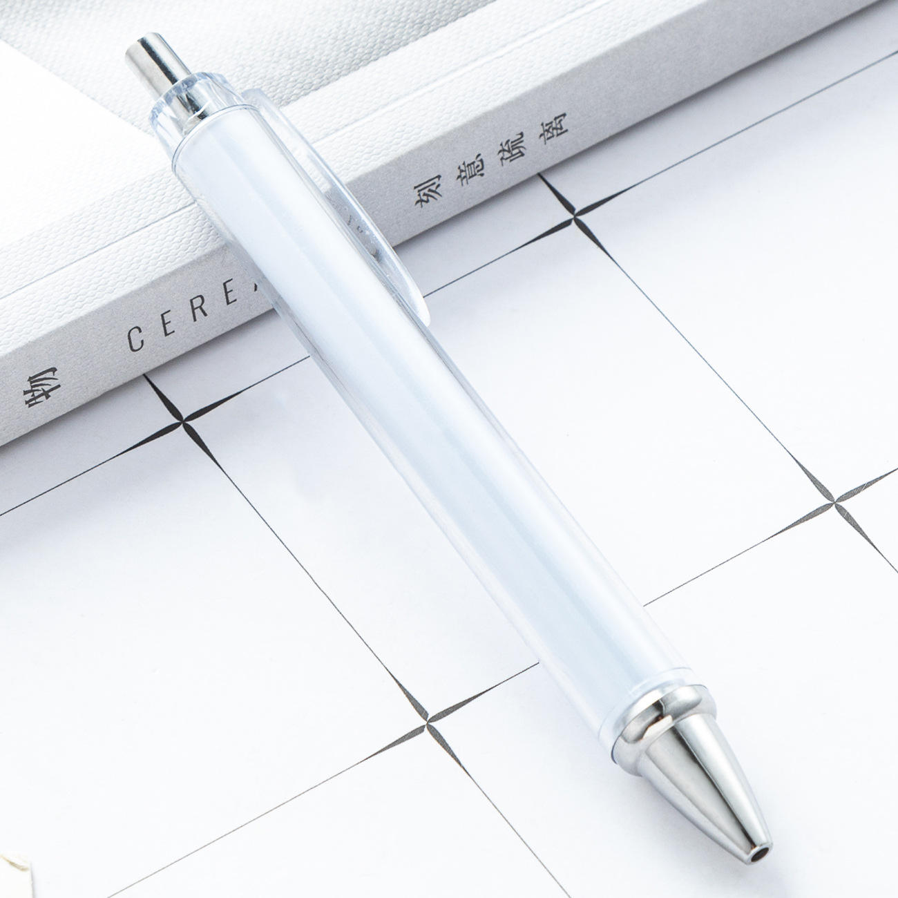 Roll paper plastic ballpoint pen