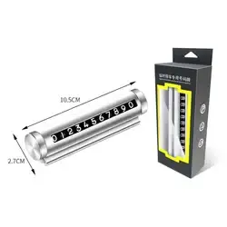 Carte <span class=keywords><strong>de</strong></span> stationnement temporaire <span class=keywords><strong>de</strong></span> voiture en métal avec plaque d'immatriculation <span class=keywords><strong>de</strong></span> <span class=keywords><strong>téléphone</strong></span> rotative autocollant en aluminium plaque <span class=keywords><strong>de</strong></span> stationnement <span class=keywords><strong>pièces</strong></span> automobiles en forme <span class=keywords><strong>de</strong></span> voiture - Product Image 4