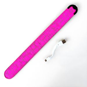 <span class=keywords><strong>Pulsera</strong></span> LED para exteriores Night Run Pat Band del fabricante, brazalete de carga para conciertos y fiestas, pulseras promocionales Slap - Product Image 6