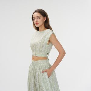 กระโปรงยาวเอวสูงลายดอกไม้สุดหรูสำหรับผู้หญิง ขายดี - Product Image 5