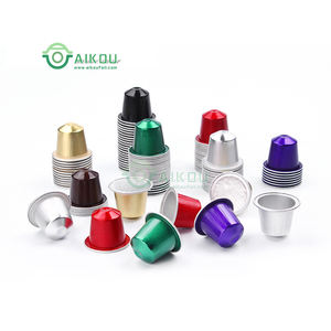 Boîte de capsules de café vides en aluminium coloré avec couvercle personnalisé pour dosettes de café <span class=keywords><strong>Nespresso</strong></span> jetables - Product Image 1