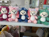 Ours en peluche figuratifs de mariage en gros, je t'aime, jouet en peluche avec cœur rouge, ours en peluche rembourré de coton, Saint-Valentin