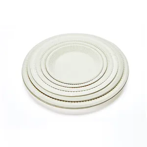 Hot Sale Cheap Price Natural Disposable Bagasse Paper Plate 10 Inch For Wholesale