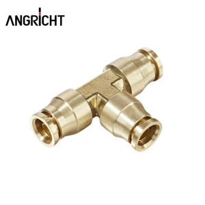 键前进独特设计三通快速连接器三通插管接头三通光滑点铜连接器黄铜塑料接头 - Product Image 1