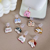 Nouveauté Chat mignon étanche téléphone portable bouchon anti-poussière pendentif bijoux protecteur de câble pour pour Port de charge Android