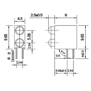 Ekinglux A694b Serie 3Mm Rood Licht Behuizing Plastic Afstandshouder Diode