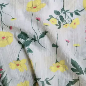 Baumwolle Jacquard Blumen druck Stoff für Mädchen Kleidung Textil