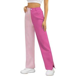 2025 pantalones vaqueros rectos de pierna ancha elásticos Y2K de cintura alta para mujer, pantalones vaqueros informales transpirables para novio, pantalones vaqueros holgados estampados - Product Image 5