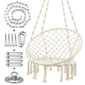 Hangende Katoenen Touw Schommelstoel Hangmat Schommel Macrame Hangende Katoenen Touw Schommelstoel - Product Image 6