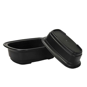 Wholesale Plant Pots Plastic Black Rectangle Square Bonsai Pot Plastic Flower Pot Plant