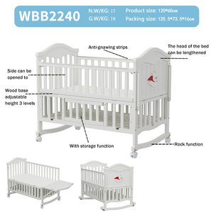 Cuna Multifuncional para Bebés, Sofá de Lujo de Alta Gama, con Espacio de Almacenamiento Extendido y 3 Niveles Ajustables - Product Image 4