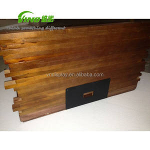 Counter top <b>wooden</b> stand, display <b>unit</b> for headset , desktop timber plate, point of sales speaker rack - Product Image 6