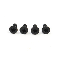 Vis à tête fraisée plate revêtue de PTFE en téflon noir 10mm de longueur