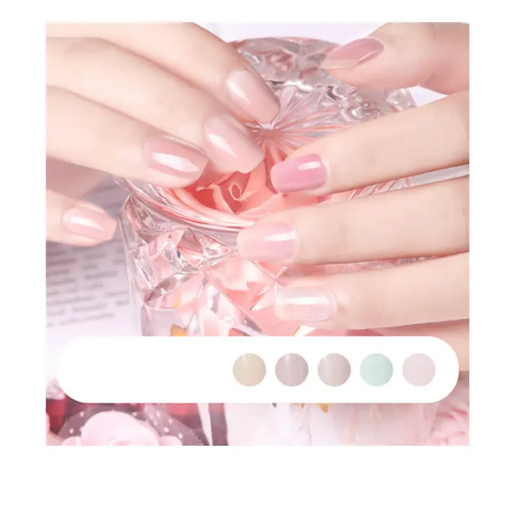 8ML Light color series nail polish uv gel soak off private label gel polish for nail art design