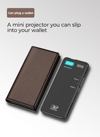 Tout Dernier Projecteur Mini Android de Poche DLP Intelligent Portable pour Téléphone Mobile Carte Noire Full HD 3D 4K