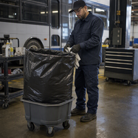Sacs poubelles robustes en PEHD imprimés en gravure, étanches, pour la maison, la cuisine, le bureau, vente en gros, directement en vrac