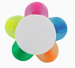 Ensemble de stylos surligneurs 5 couleurs avec logo personnalisé, cadeau promotionnel, pointe biseautée, marqueur fluorescent, commande en gros, cadeau publicitaire - Product Image 1