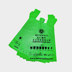 100% sacs de t-shirt biodégradables ligne de production sac à provisions de supermarché entièrement automatique sac de transport bio-compostable - Product Image 1