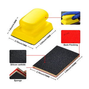 กระดาษทรายฟองน้ำอะลูมิเนียมออกไซด์สำหรับทาสีรถยนต์แบบตะขอและห่วงคุณภาพสูง OEM - Product Image 2