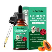 Gouttes liquides probiotiques OEM pour le système digestif et immunitaire avec prébiotiques 60ml, suppléments d'enzymes digestives pour chiens, pour la santé des animaux de compagnie, logo personnalisé