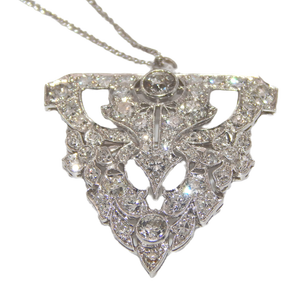 Gorgeous 2.75ct Diamond Drop Pendant & <b>14k</b> White <b>Gold</b> <b>Necklace</b> - Product Image 2