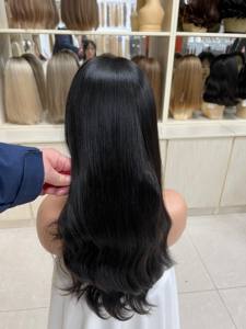 Pelucas de Cabello Humano Virgen Chino al Por Mayor de Fábrica, Base de Seda, Transparentes, Largas, Tamaños de Gorra Pequeños/Grandes, 150% de Densidad - Product Image 6