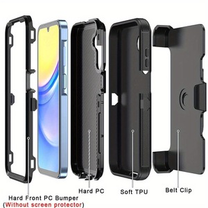 Bao da <span class=keywords><strong>Robot</strong></span> Điện thoại di động Trường hợp đối với Samsung Galaxy A13 A32 A22 A06 A42 A82 gồ ghề vành đai Clip Heavy Duty Defender Cover quay lại - Product Image 2
