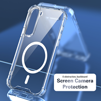 Étui de téléphone magnétique sans fil antichoc transparent TPU+PC N52 pour INFINIX Hot60 PRO SPARK GO 2 40C PRO POVA 7 Ultra