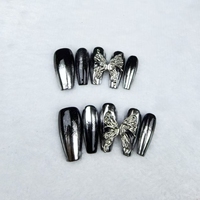 Clavos a presión lazo de metal negro accesorios 3D alta calidad reutilizable hecho a mano