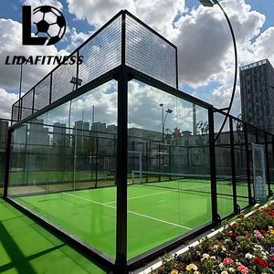 Campo da Tennis e Paddle Panoramico Standard per Esterni, Set Completo con Telaio in Acciaio Zincato e Vetro Temperato per Club - Product Image 5
