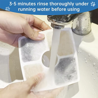 Filter Resin Karbon Aktif Portabel Berkualitas Tinggi untuk Penggantian Air Mancur Hewan Peliharaan Desain Persegi Ultrafiltrasi