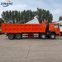 Camion benne HOWO 371 d'occasion 8X4 avec performances excellentes, moteur Euro 2 351-450HP, capacité de charge 10-15T, MVM 10-15T