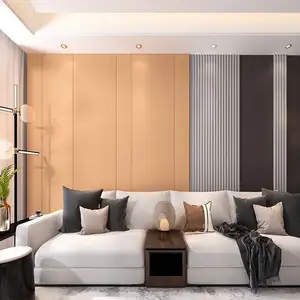 Free Sample Luxury Modern Home Interior Finish Furnishing Wood Living Room Decor TV Background Bedroom Wall Panel