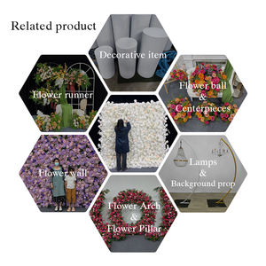 8*8 Feet Eco-Friendly Customizable Artificial Silk Handmade White Rose <b>Flower</b> <b>Wall</b> for Wedding Birthday Background <b>Decorations</b> - Product Image 5