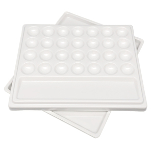 Material acrílico de porcelana para laboratorio Dental, mezcla de riego, placa hidratante, paleta de cerámica de 28 ranuras - Product Image 2