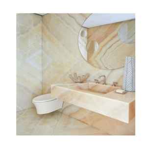 Losas de Ónix Naranja para Decoración de Hoteles y Casas, Tablero de Ónix Retroiluminado, Loseta de Ónix Amarillo Natural con Vetas de Río, Piedra Natural de Lujo - Product Image 1